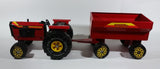 Vintage Tonka Tractor with Trailer XMB-975 Red Pressed Steel Toy Farming Machinery Vehicle Collectible - Treasure Valley Antiques & Collectibles
