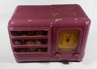 Vintage Antique 1939 Rare Model Philco 39-5A1 Tube Radio With Floral Tapestry Painted Pink Purple - Treasure Valley Antiques & Collectibles