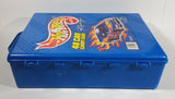1998 Hot Wheels 48 Car Carrying Case Blue Plastic Container - Treasure Valley Antiques & Collectibles