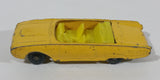 Vintage Husky Ford Thunderbird Convertible Yellow Die Cast Toy Car Vehicle - Made in Great Britain - Treasure Valley Antiques & Collectibles