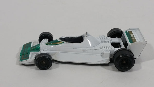 Unknown Brand Black Widow #22 Formula 1 White with Gold and Green Die Cast Toy Race Car Vehicle - Treasure Valley Antiques & Collectibles