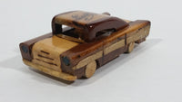 Vintage Cuban Handmade Wooden Model Classic Car Vehicle With Rolling Wooden Wheels - Souvenir Travel Collectible - Treasure Valley Antiques & Collectibles