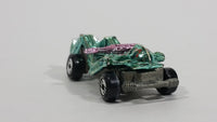 1993 Hot Wheels Speed Demons Zombot Chrome Green Blue With Pink Gun Die Cast Toy Car Soldier Robot Vehicle