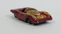 Vintage 1970s TinToys W.T. 509 Dark Red Maroon Die Cast Toy Sports Car Vehicle - Hong Kong - Treasure Valley Antiques & Collectibles