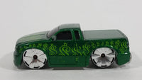 2004 Hot Wheels First Editions 'Tooned Chevy S10 Cash Money Lower Rider Pickup Truck Green Die Cast Toy Car Vehicle