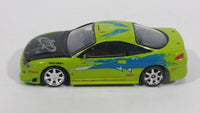 2002 Racing Champions Fast & Furious Paul Walker's Lime Green 1995 Mitsubishi Eclipse GSX Turbo Toy Import Race Car Vehicle - Missing the Spoiler