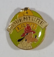 1985 Walt Disney Disneyland 30th Anniversary Adventure Land Fireman Goofy Cartoon Character Enamel Pin - Treasure Valley Antiques & Collectibles