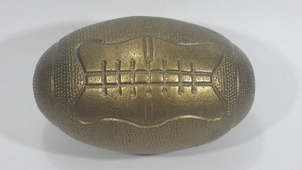 Vintage Heavy Large 8" Long Brass American Football Sculpture Sports Man Cave Collectible - Treasure Valley Antiques & Collectibles