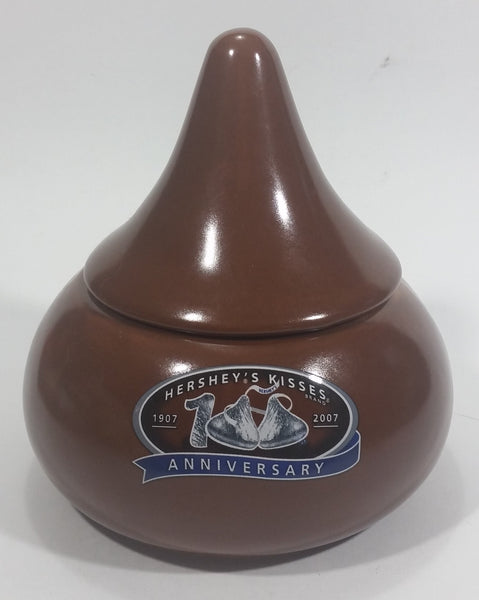2007 Hershey's Kisses 100th Anniversary Ceramic Lidded Chocolate Kiss Drop Shaped Lidded Candy Dish - Treasure Valley Antiques & Collectibles