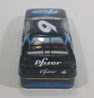 2001 Palmers Double Crisp Mark Martin #6 Ford Nascar Race Car Shaped Tin Collectible #60037 - Empty - Treasure Valley Antiques & Collectibles