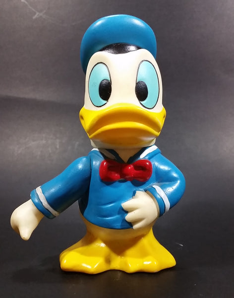 Vintage Walt Disney Productions Baby Donald Duck in Sailor Outfit Hard Rubber Coin Bank Collectible - Treasure Valley Antiques & Collectibles