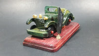 Vintage Wooden Dark Green Antique Car Pen Holder on Wood Base People's Republic of China - Treasure Valley Antiques & Collectibles