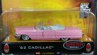 2006 Jada Dub City Old Skool '62 Cadillac Convertible Pink Die Cast Toy Classic Car Vehicle New In Package Sealed - Treasure Valley Antiques & Collectibles