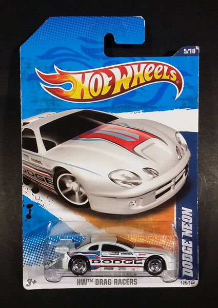 2011 Hot Wheels Drag Racers Dodge Neon Pearl White Die Cast Toy Race Car Vehicle - New in Package Sealed - Treasure Valley Antiques & Collectibles