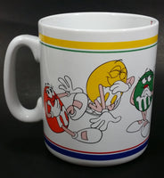 Collectible M & M's Chocolate Candy White Colorful "Laughing It Up" Over-sized Coffee Hot Chocolate Mug - Treasure Valley Antiques & Collectibles