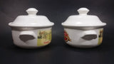 1996 Westwood Campbell's Kid's Ceramic Soup Bowls With Lids and Handles Set of 2 - Treasure Valley Antiques & Collectibles