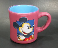 Disney's Mickey Mouse Cartoon Character Pink Fuchsia with Blue Inside Ceramic Coffee Mug