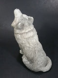 Wolf Sitting and Howling Light Weight Resin Animal Figurine 4 1/2" Tall - Treasure Valley Antiques & Collectibles