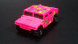 1996 Hot Wheels Mod Bod Humvee Bright Pink Peace Love Die Cast Toy SUV Car Vehicle - Treasure Valley Antiques & Collectibles
