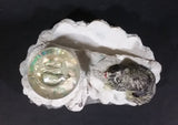 Beautiful 1999 Wolf Howling Wolves Snow Globe on Snowy Rocks Resin Business Card Holder Wildlife Sculpture - Treasure Valley Antiques & Collectibles