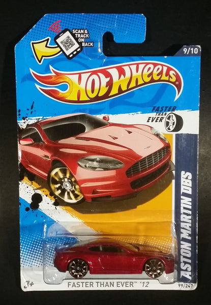 2012 Hot Wheels Faster Than Ever '12 Aston Martin DBS Dark Red Maroon Die Cast Toy Car Vehicle - New in Package Sealed