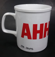 United Features Syndicate Jim Davis Garfield The Cat AHHHHHH White Ceramic Coffee Mug Cartoon Character Collectible