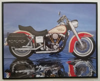 Harley Davidson Electra Glide Red Trim Motorcycle Hog Bike Framed 20" x 16" Poster - Treasure Valley Antiques & Collectibles