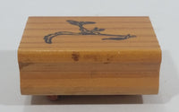 Vintage Looney Tunes Roadrunner Bird Wooden Rubber Stamp Cartoon Character Television Collectible