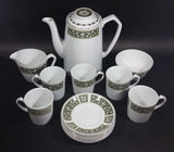1940s Alfred Meakin Glo-White Ironstone Olive Green Pattern with Gold Trim Tea Set 14 Piece - Treasure Valley Antiques & Collectibles