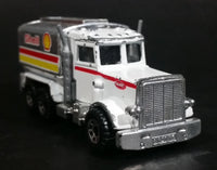 1984 Matchbox Shell Oil Peterbilt Tanker Truck White Die Cast Toy Car Fuel Transport Vehicle - Treasure Valley Antiques & Collectibles