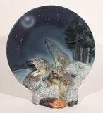 Decorative 3D Wolf Pack of Wolves Howling at the Moon At Night Decorative Resin Plate - Treasure Valley Antiques & Collectibles