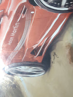 Rare Red Exotic Car Aston Martin Digital Illustration Painting Print On Reflective Surface By D. Mantegh (Davood Mantegh)