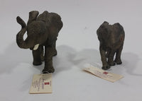 2002 Homco Home Interiors Elephant Mother and Baby Elephant Wildlife Figurine Sculptures Collectibles - Treasure Valley Antiques & Collectibles