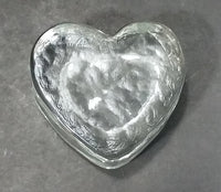 Small Clear Resin Heart Shaped Paper Weight
