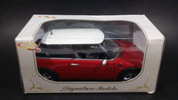Hard to Find 2001 Signature Models Mini Cooper Red & White 1:24 Scale Die Cast Toy Car Vehicle with Box - Treasure Valley Antiques & Collectibles