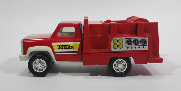 Vintage Tonka Fire Truck 606 Red Pressed Steel Toy Firefighting Vehicle Collectible - Treasure Valley Antiques & Collectibles