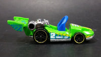 2014 Hot Wheels Race Track Aces Let's Go Bright Green Die Cast Toy Car Go Kart Vehicle - Treasure Valley Antiques & Collectibles