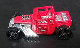 2014 Hot Wheels Trackin' Trucks: Road Roller Bone Shaker Red Die Cast Toy Car Hot Rod Vehicle