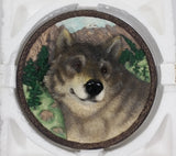 1994 Bradford Exchange "The Wolf" First Issue in "Faces of the Wild" 3D Decorative Collector Plate Hanging with Certificate of Authenticity
