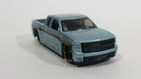 2015 Hot Wheels Showroom Then and Now Chevy Silverado Truck Blue Silver Die Cast Toy Car Vehicle
