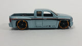 2015 Hot Wheels Showroom Then and Now Chevy Silverado Truck Blue Silver Die Cast Toy Car Vehicle