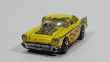 HTF 1995+ Hot Wheels '57 Chevy "Badass" Yellow Die Cast Toy Muscle Car Vehicle