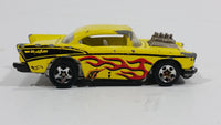 HTF 1995+ Hot Wheels '57 Chevy "Badass" Yellow Die Cast Toy Muscle Car Vehicle - Treasure Valley Antiques & Collectibles