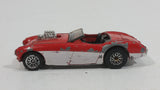 2001 Hot Wheels Austin Healey Red White Convertible Die Cast Toy Car Vehicle