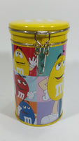 2013 Mars M & M Chocolate Multi-Colored Candy Snack Sweets Yellow Metal Tin Canister