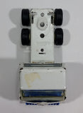 Vintage Tonka Semi Tractor Trailer Truck Auto Hauler Transport Rig White and Blue Pressed Steel Toy Car Vehicle