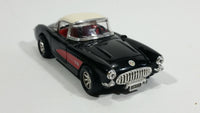 SunnySide Superior 1957 Chevrolet Corvette Black with White Top SS 5709 1/36 Scale Motorized Friction Die Cast Toy Car Vehicle