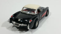SunnySide Superior 1957 Chevrolet Corvette Black with White Top SS 5709 1/36 Scale Motorized Friction Die Cast Toy Car Vehicle