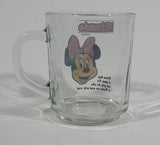 Walt Disney Minnie Mouse Cartoon Character Flirty Mickey's One and Only Crush Clear Glass Mug Collectible - Treasure Valley Antiques & Collectibles