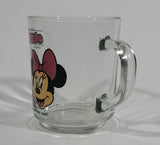 Walt Disney Minnie Mouse Cartoon Character Flirty Mickey's One and Only Crush Clear Glass Mug Collectible - Treasure Valley Antiques & Collectibles